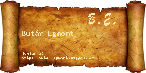 Butár Egmont névjegykártya